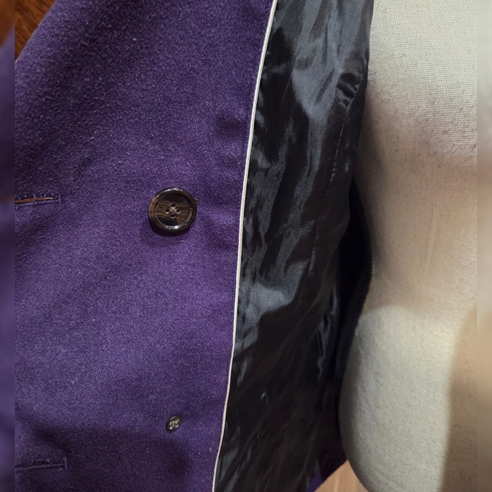 Relativity Women's Purple Pea Coat - Picture 9 of 11